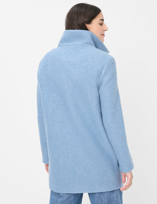 Wollmantel blau